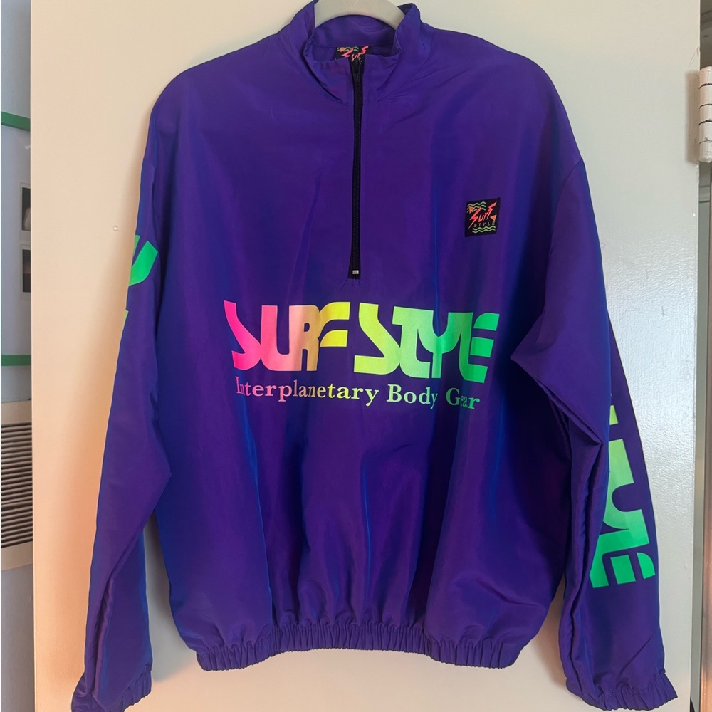 Surf Style Purple Iridescent Windbreaker, Unisex